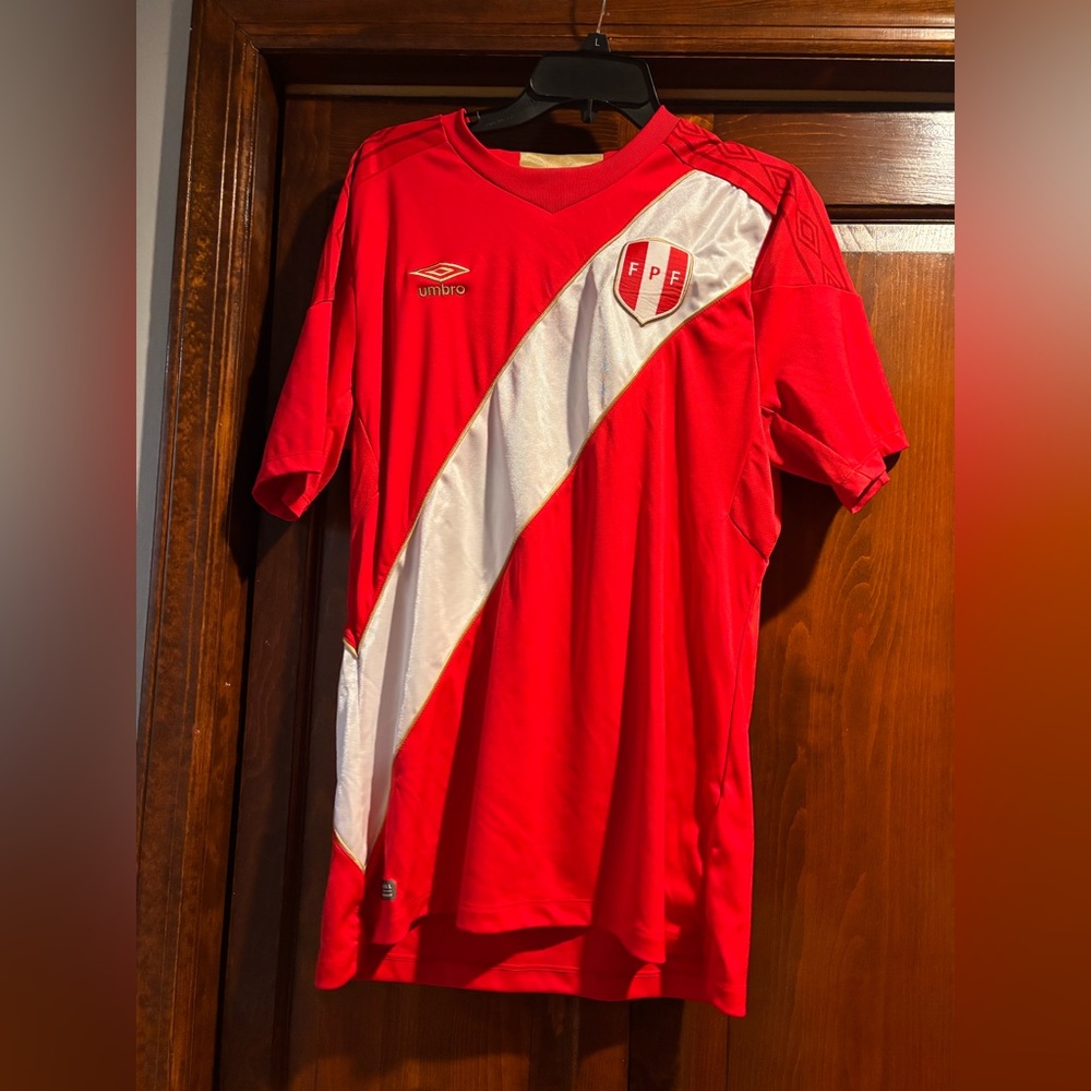 Umbro Red Jersey with Gold Logo